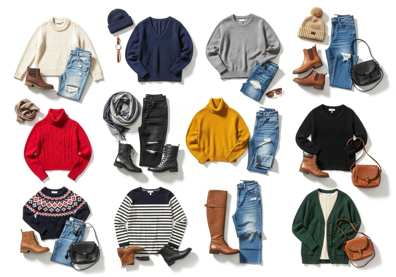 Sweaters With Jeans Outfit Formulas