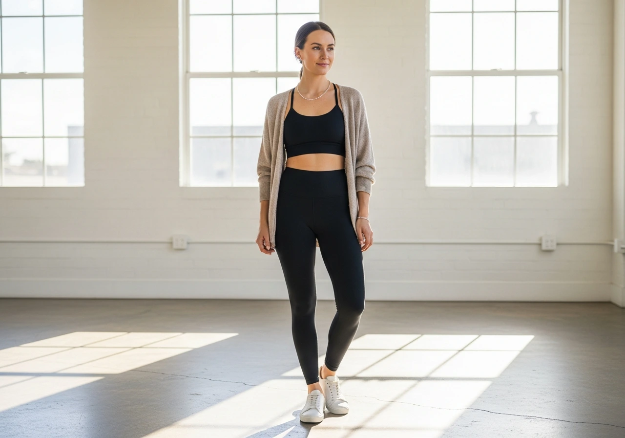 Sports Bra and High-Waisted Leggings