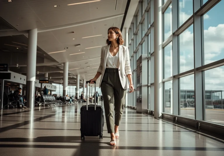 12 Airport Outfit Ideas That Travel Well and Photograph Better
