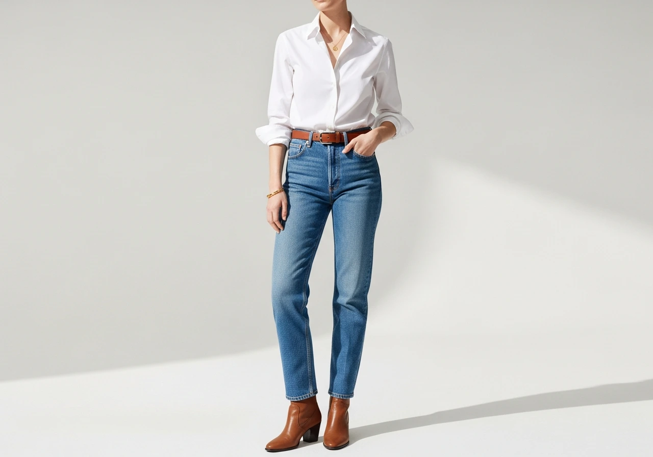 Classic Button-Down and Jeans