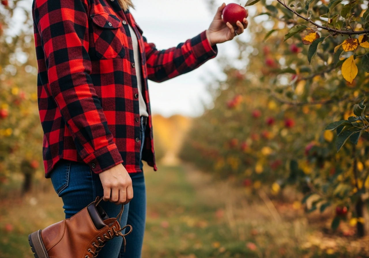 Classic Flannel and Denim Combination