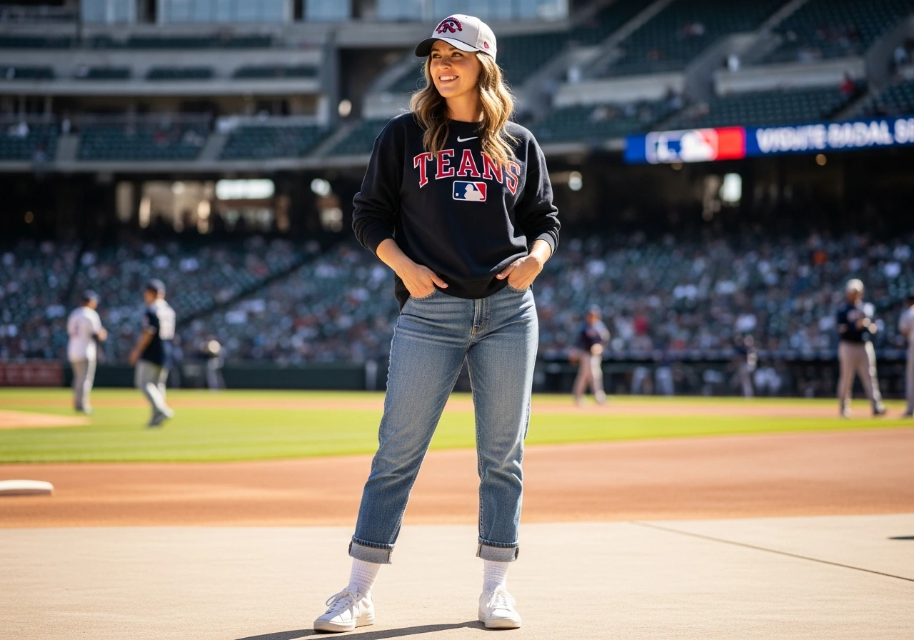 Classic Team Sweatshirt with Jeans