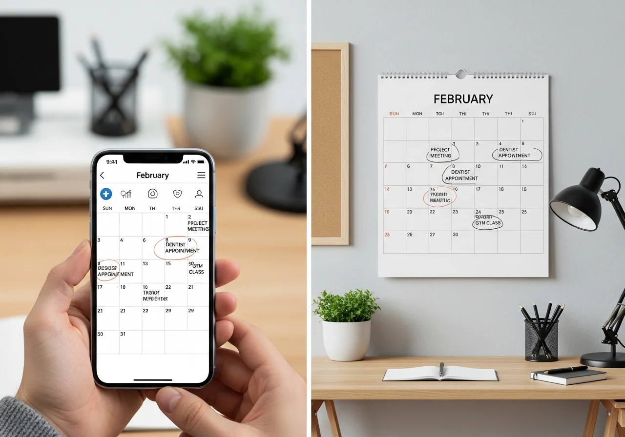 Combining Digital and Physical Calendar Systems