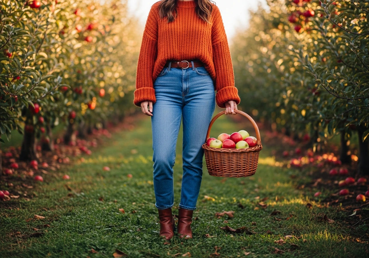Cozy Sweater with High-Waisted Jeans
