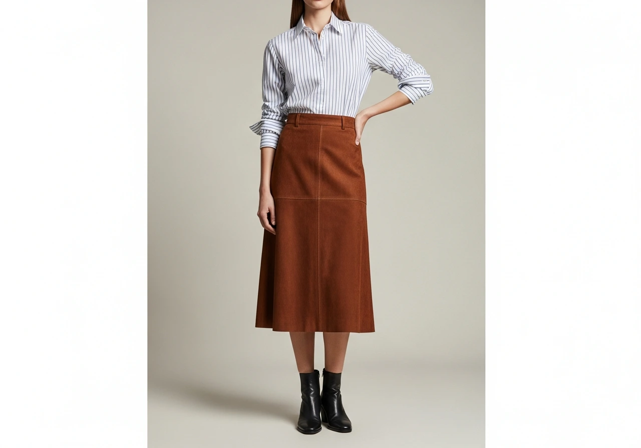 Create Dimension by Wearing Stripes with Textured Fabrics