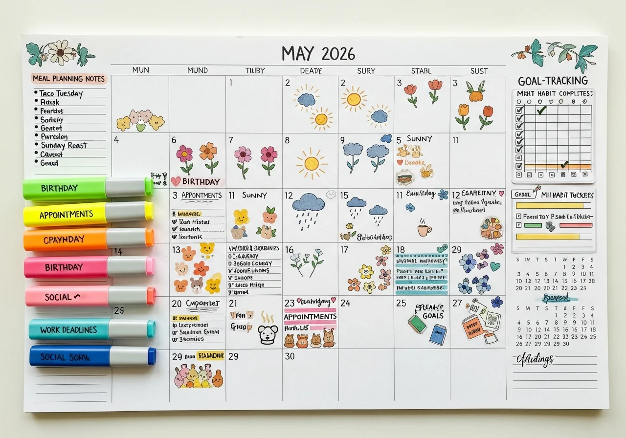 Customization Ideas for Your May Calendar