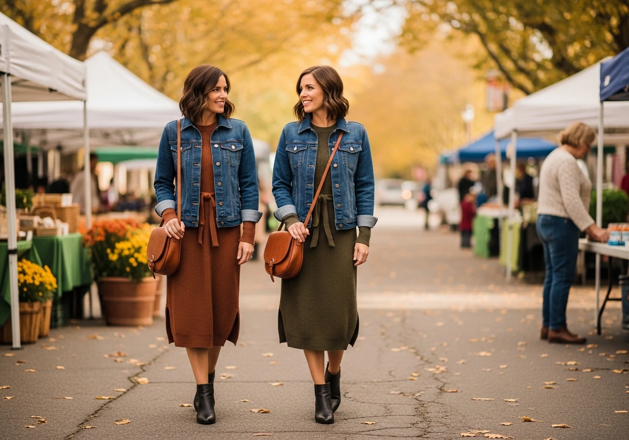 Denim Jacket Over Dresses