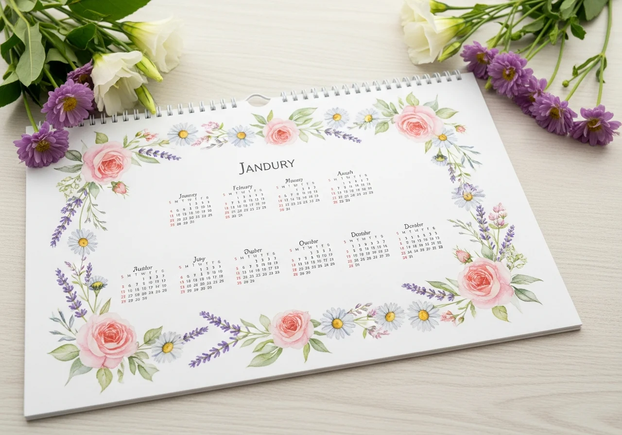 Discovering Floral Calendar Designs.