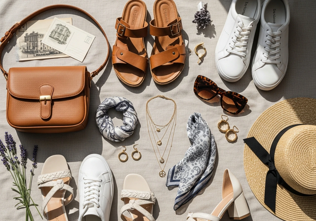 ESSENTIAL ACCESSORIES AND FOOTWEAR