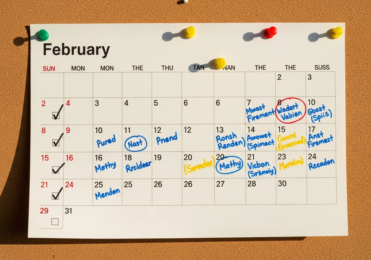 Maintaining Calendar Relevance Throughout February.