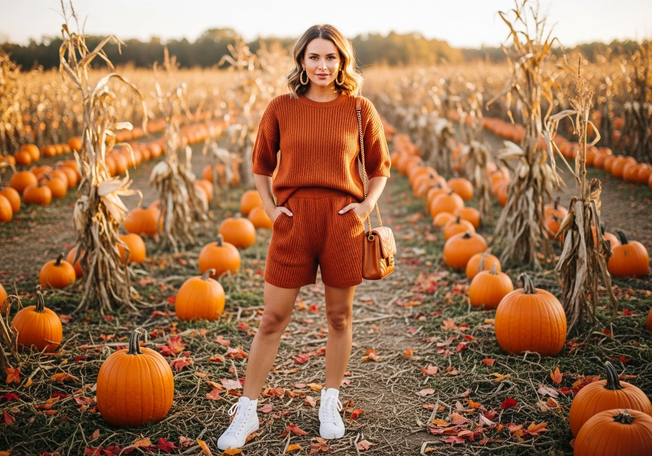 Matching Sweater and Shorts Set