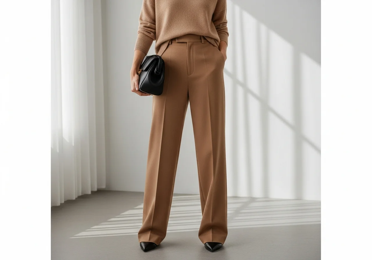 Monochromatic Sweater and Trouser Set