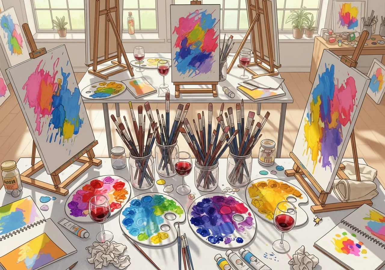 Paint and Sip Studio Session