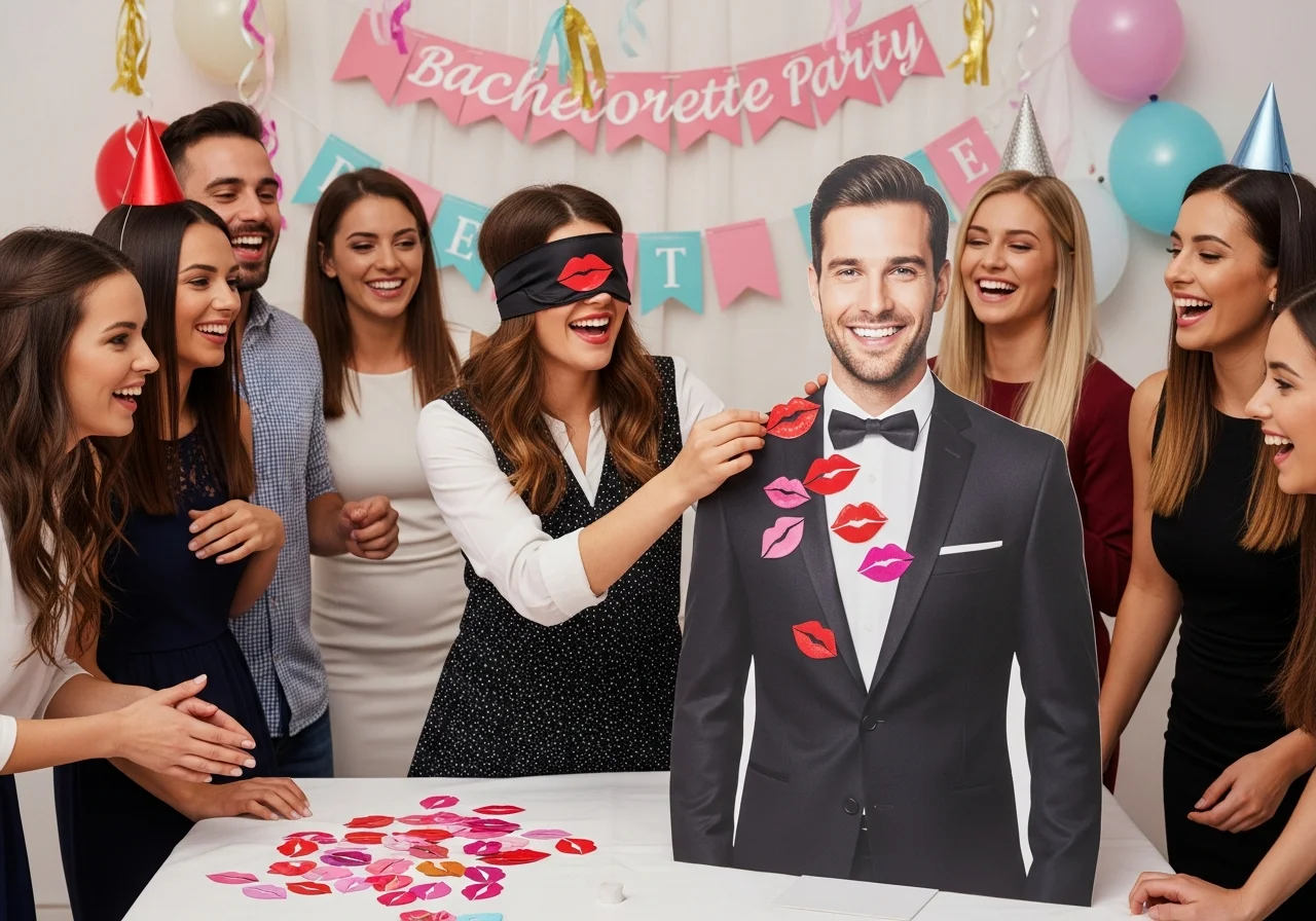  Pin the Kiss on the Groom