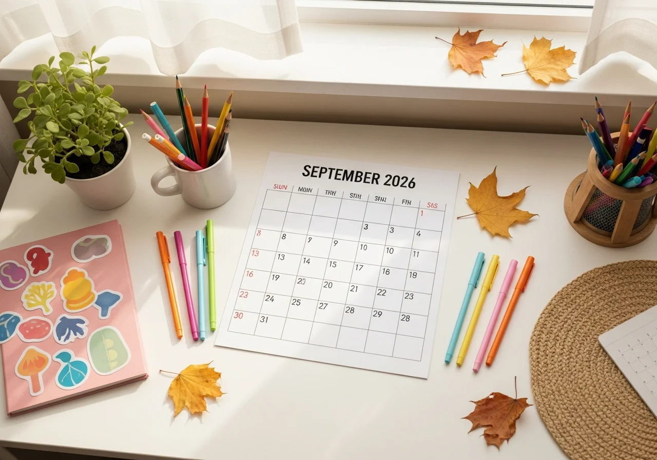 Printable September 2026 Calendar Plan Your Month with Cute and Free Printables