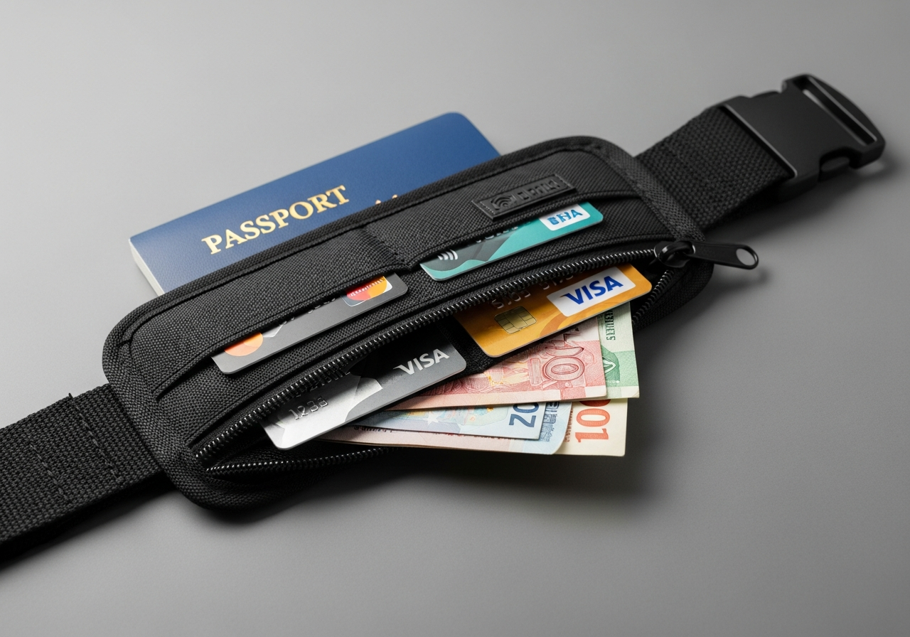 Secure Money Belt Hidden Pocket