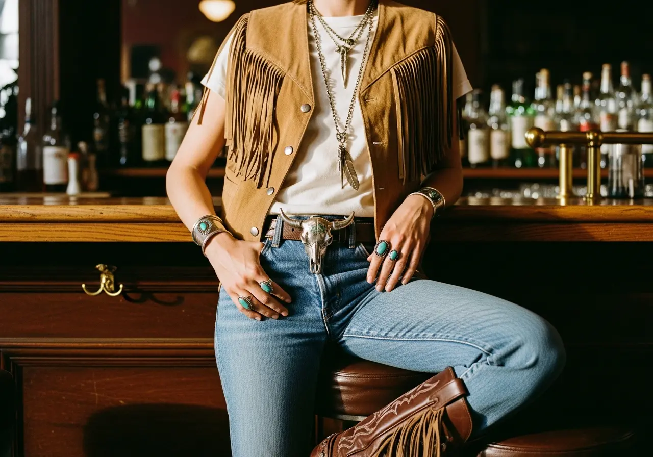 Suede and Fringe Statement Outfit