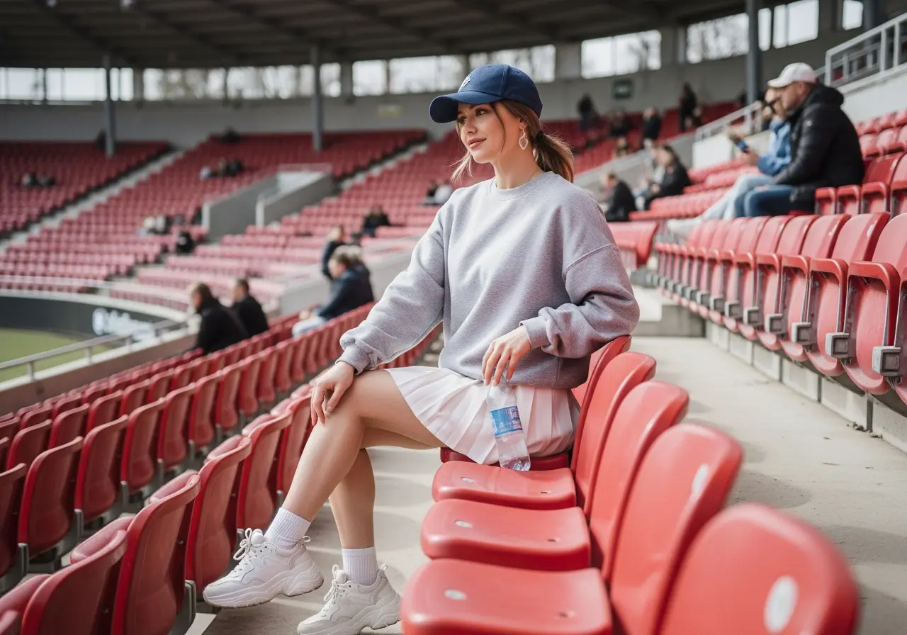 Sweatshirt and Mini Skirt