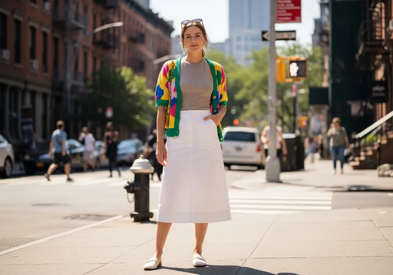 Tank Top with Poplin Skirt