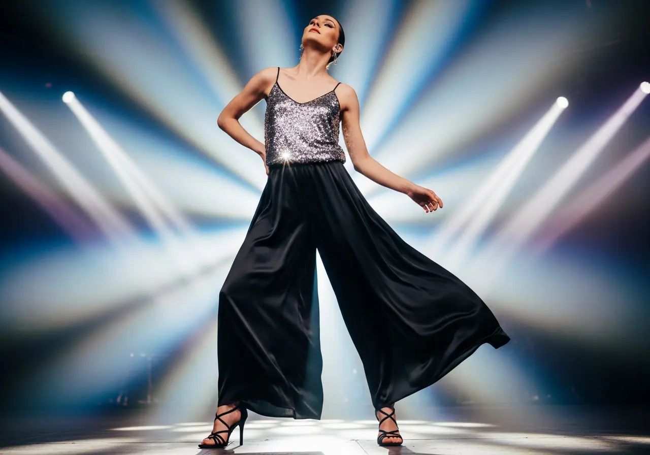 The Glamorous Sequin and Silk Pairing