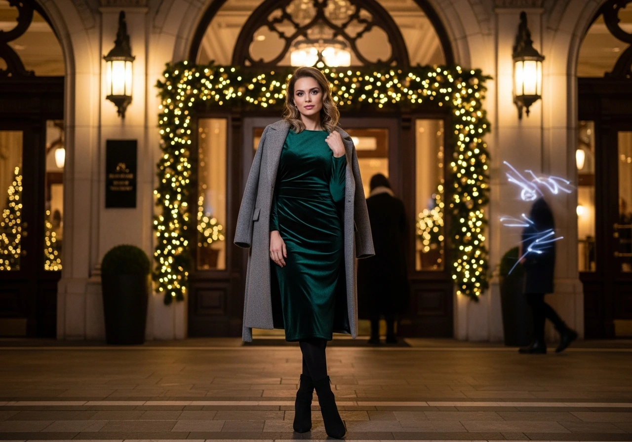 The Velvet and Wool Evening Look