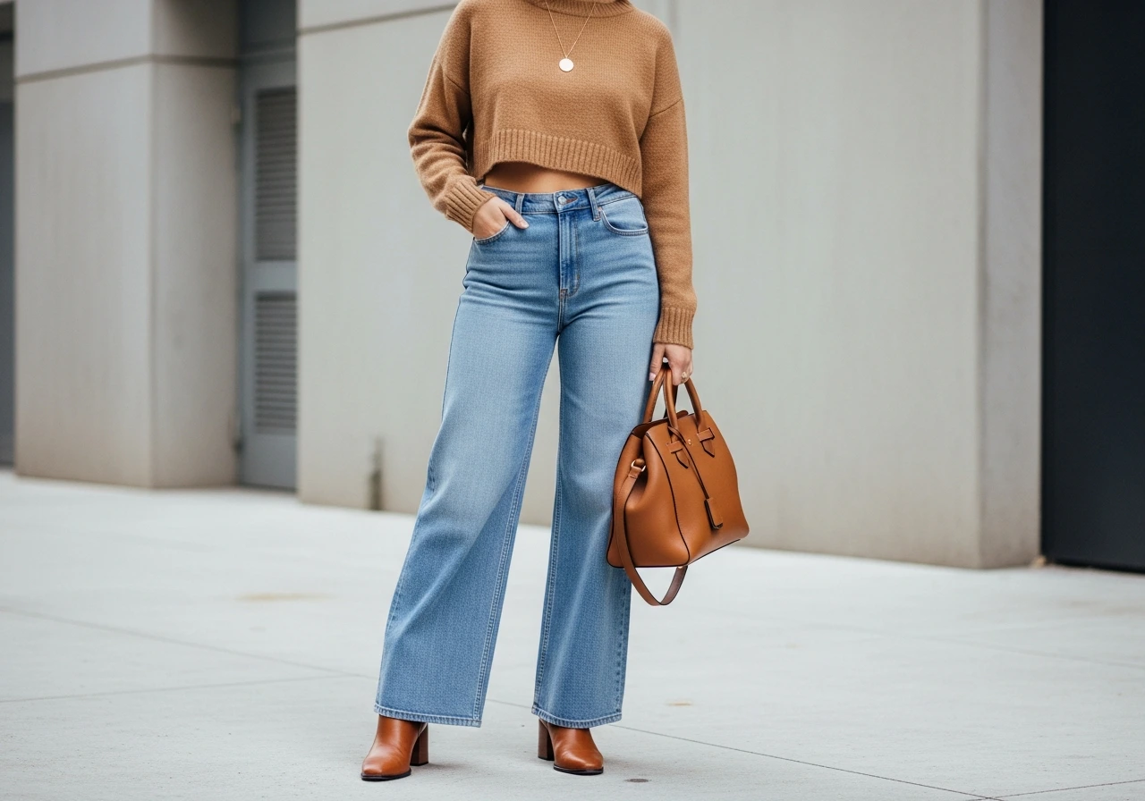 The Wide-Leg Jean and Sweater Combination