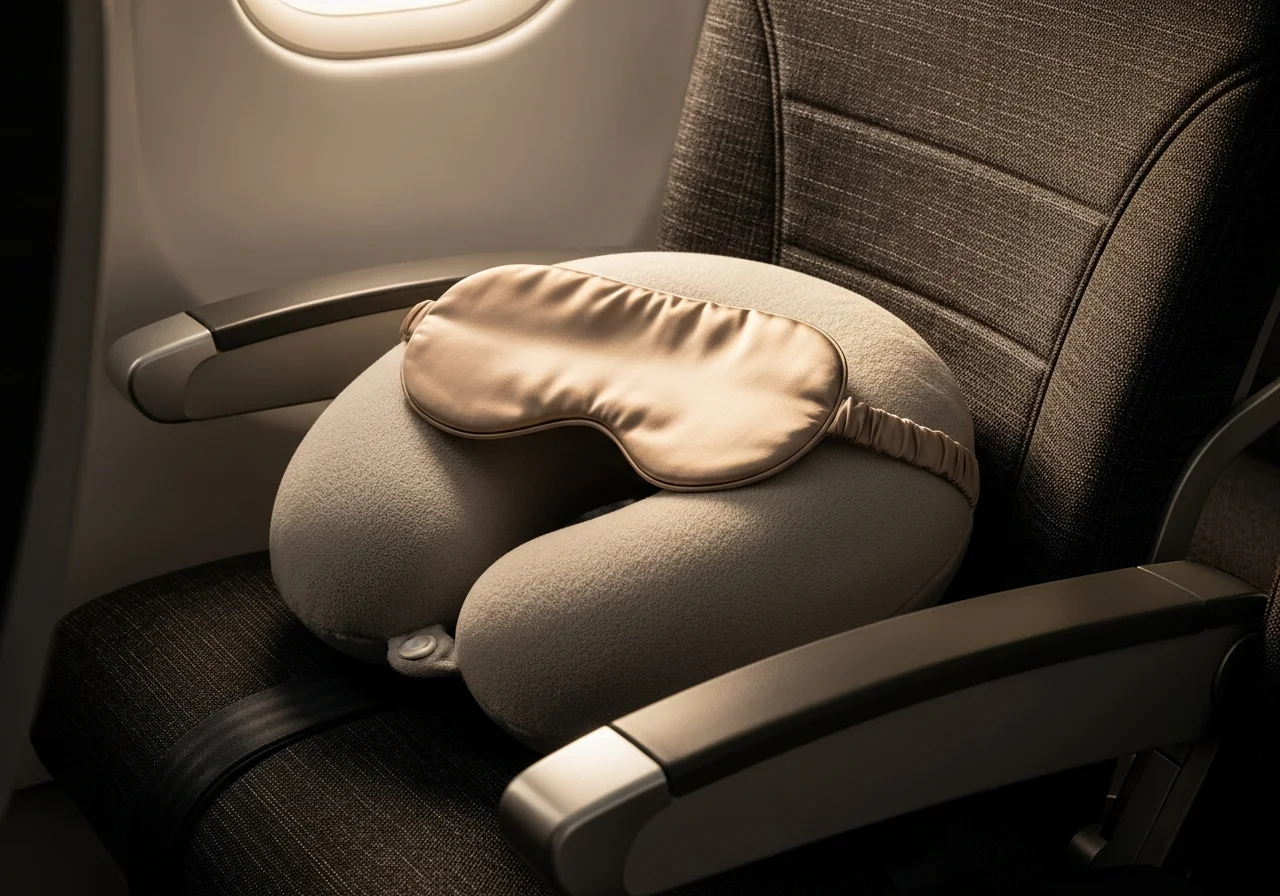 Travel Pillow and Eye Mask