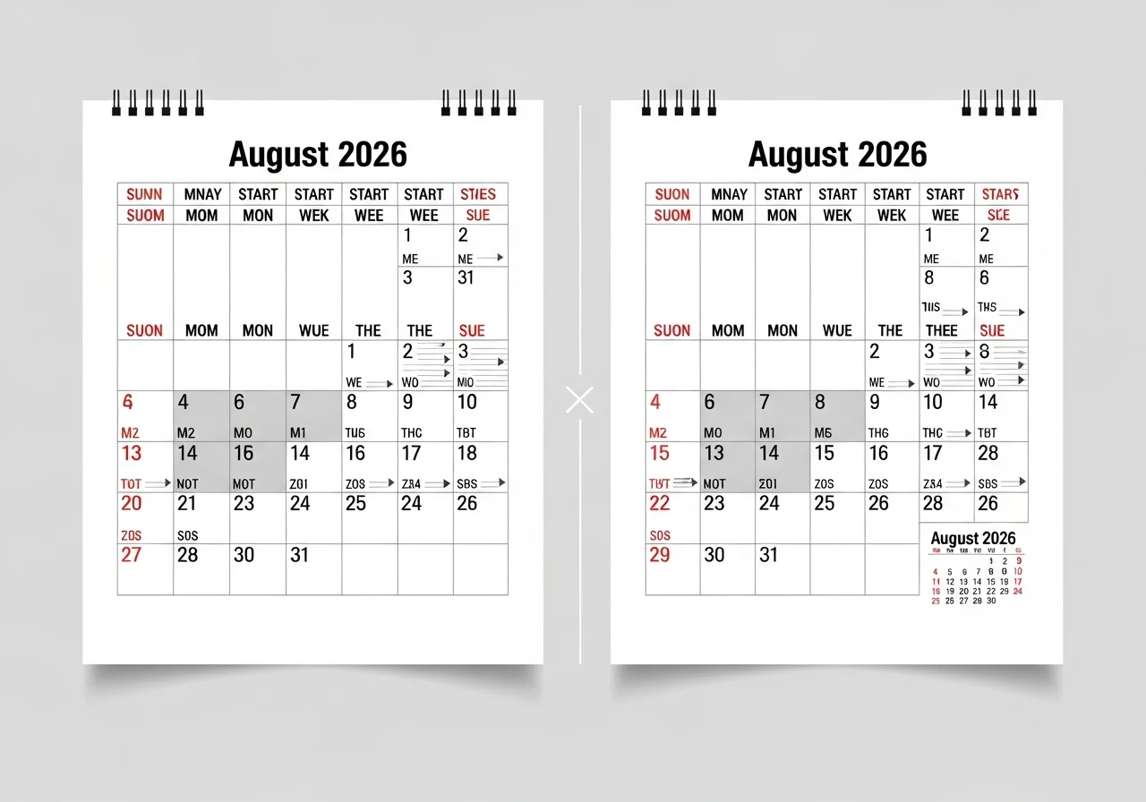 Understanding August 2026 Calendar Features