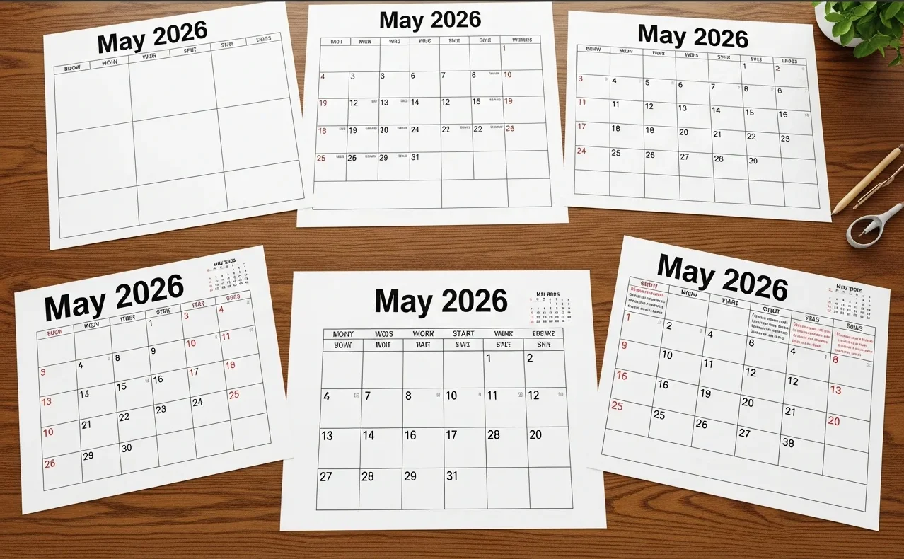 Understanding May 2026 Calendar Formats.