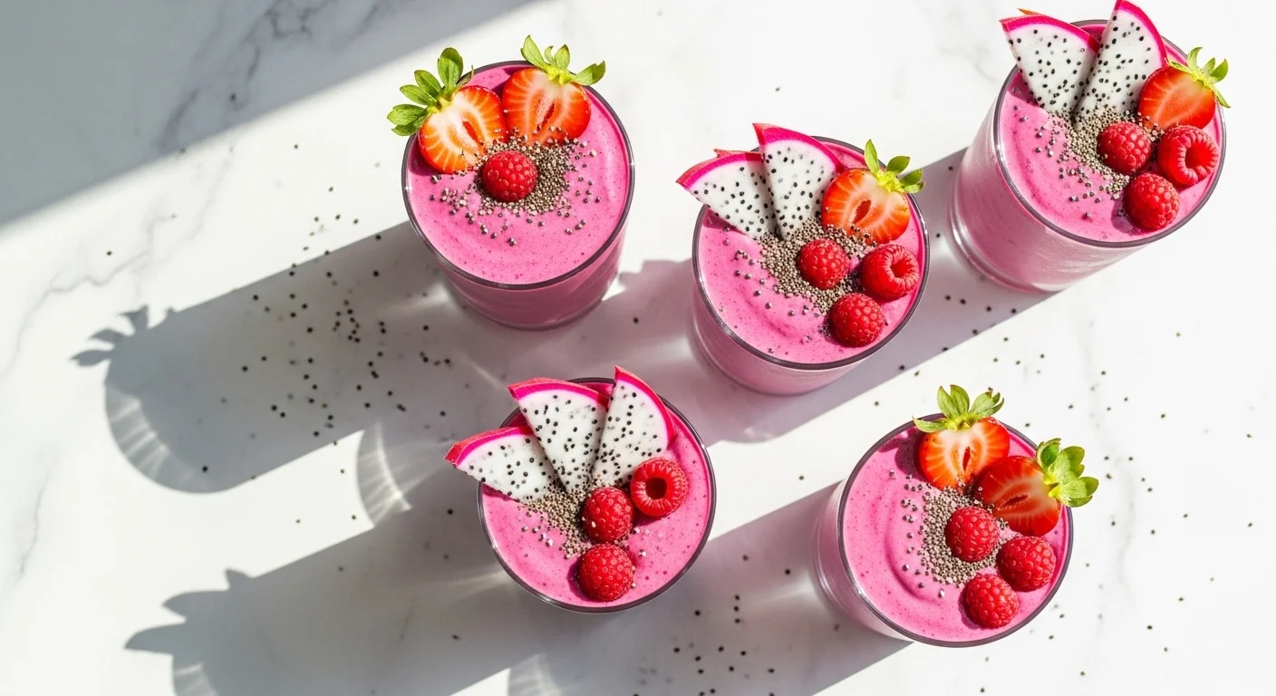 20 Pink Berry Glow Smoothies for Healthy Skin