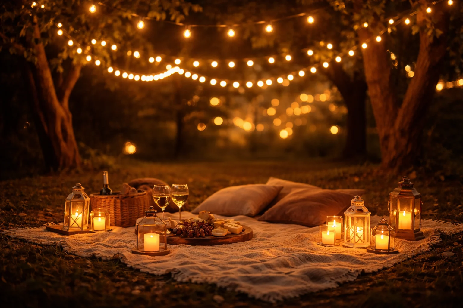 Add-String-Lights-and-Candles-for-Evening-Ambiance