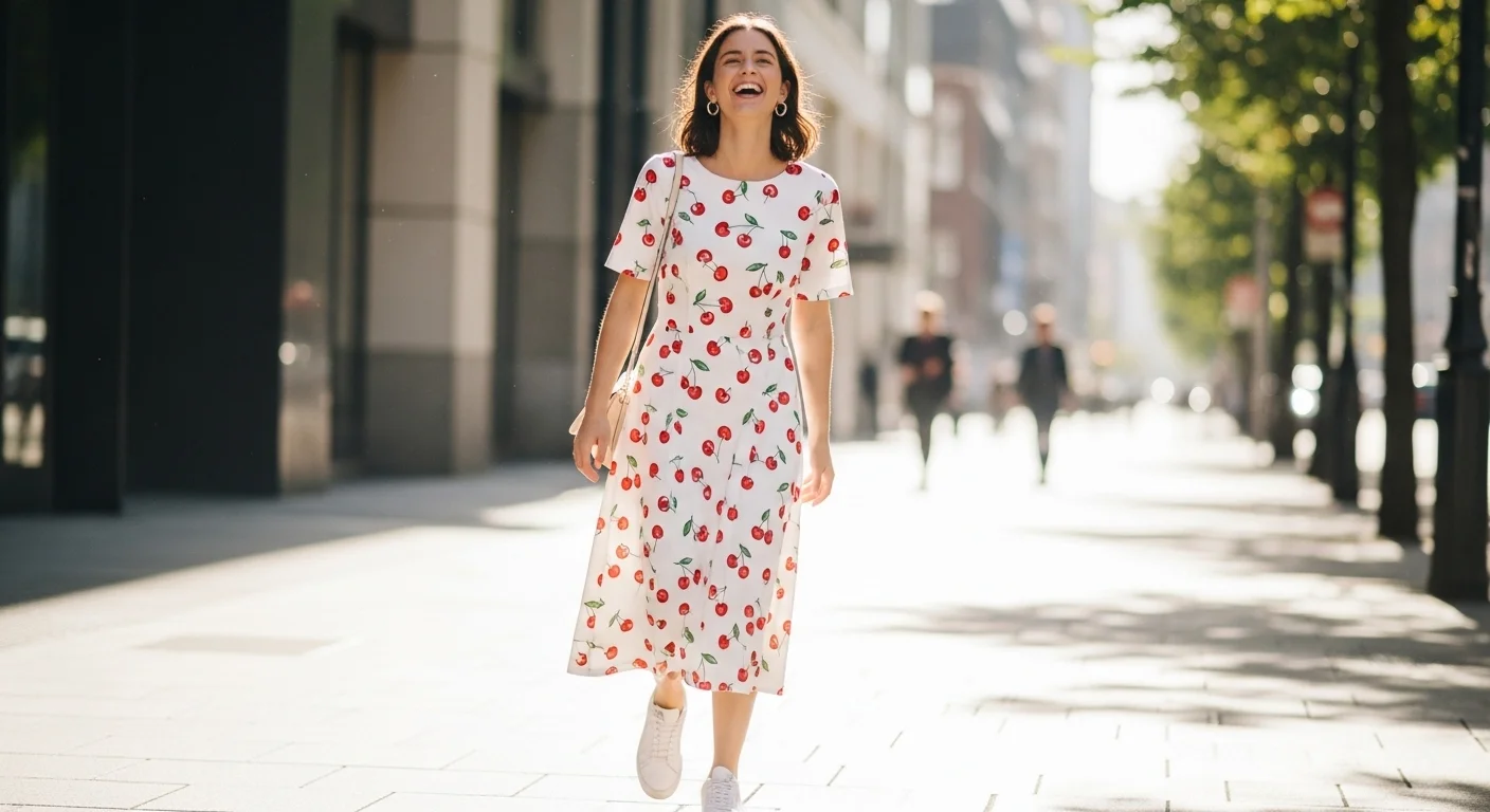 The Cherry Print Dress