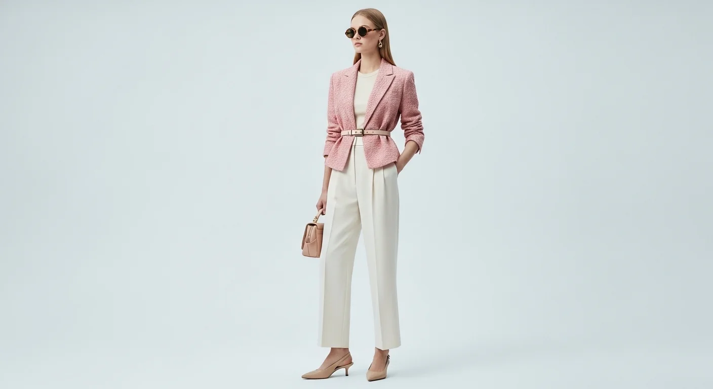 The Cropped Jacket + High-Waisted Trouser Pairing