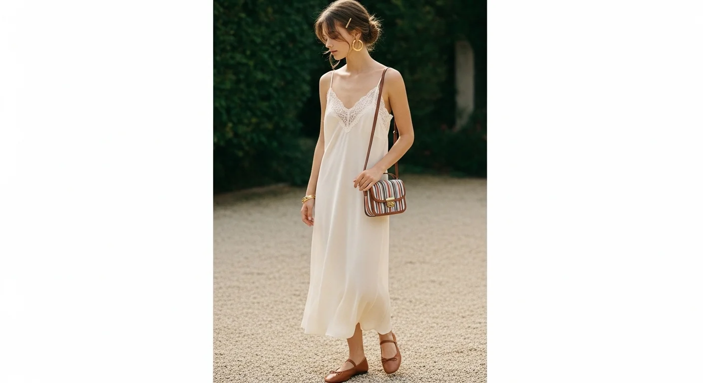 The Slip Dress + Ballet Flat Simplicity