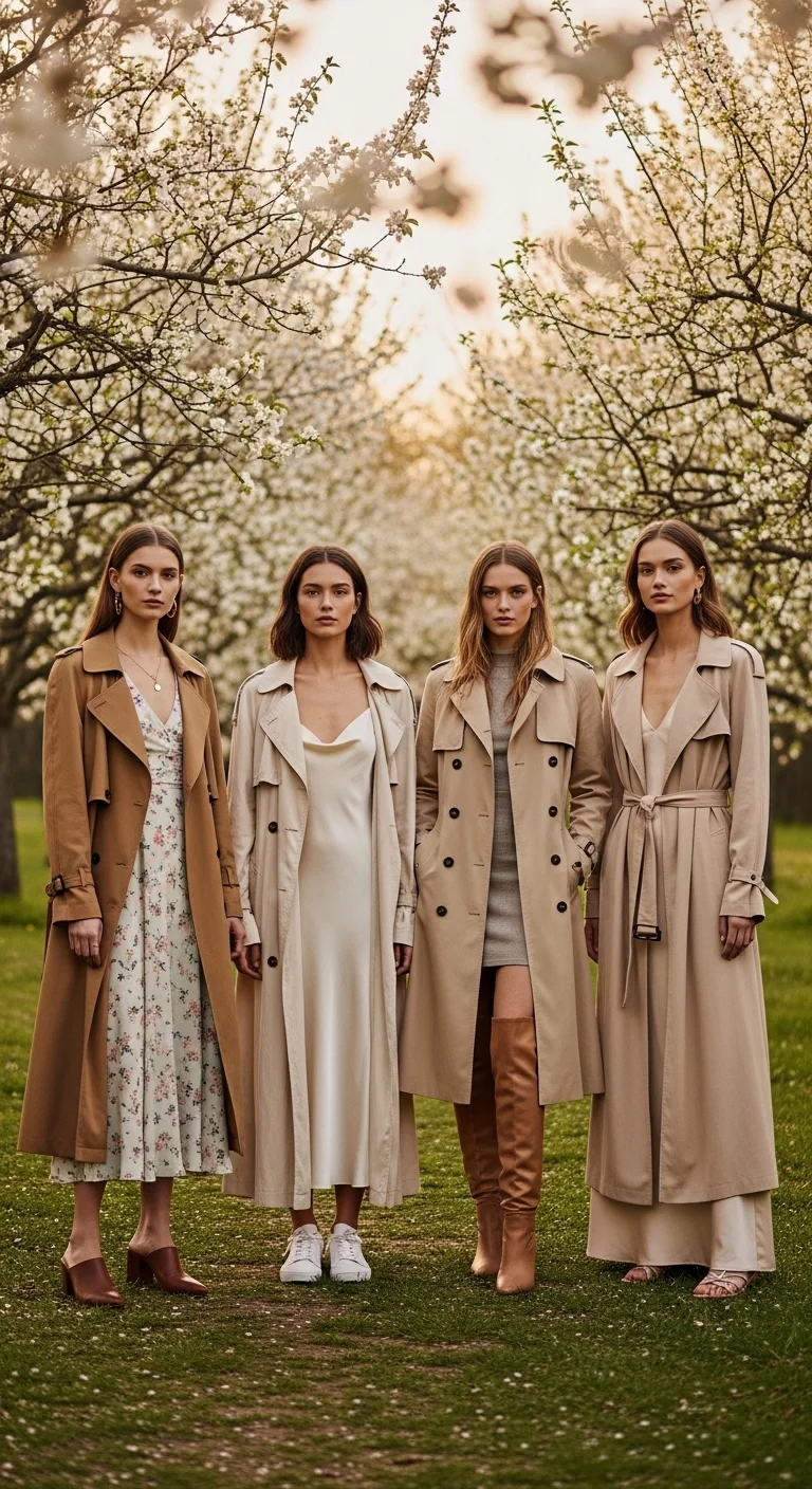 4 Dress-Based Outfits That Pair Beautifully with a Classic Trench