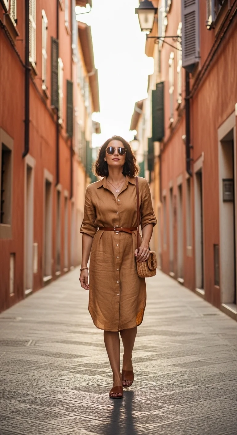 5. The Linen Shirt Dress