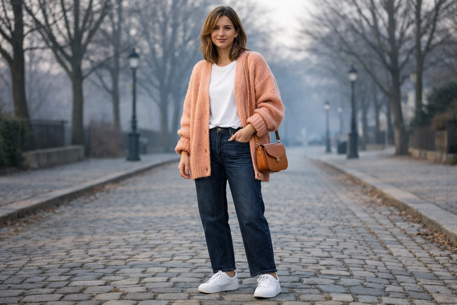 Casual-Everyday-Peach-Cardigan-Outfit-Ideas