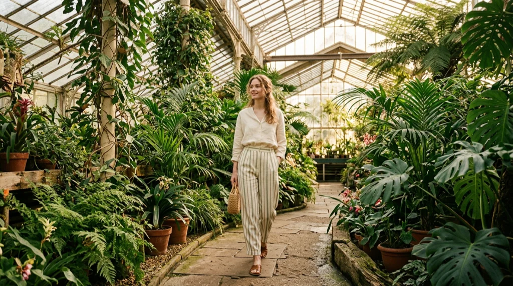 Barrel Leg Trousers Reinvent Stripes for a Softer, Rounder Silhouette