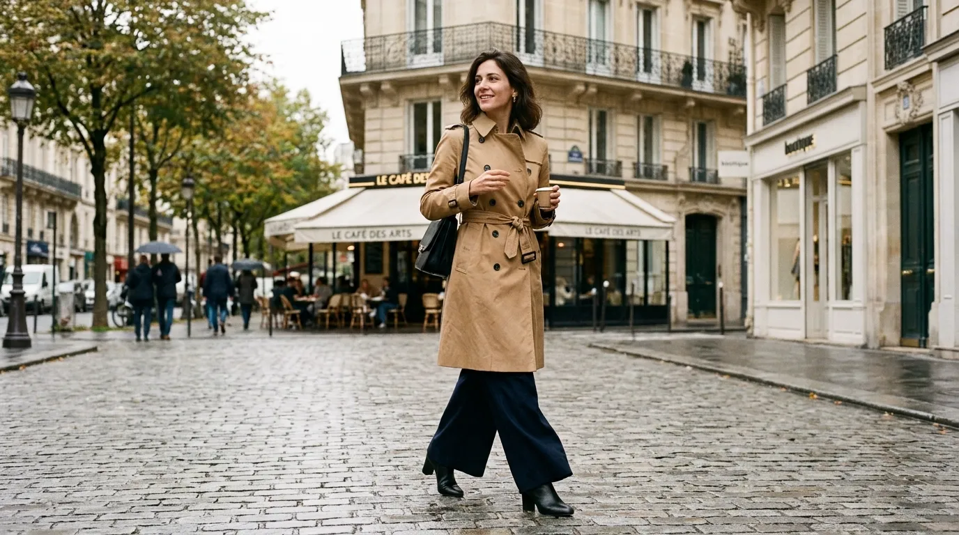 Belted Trench Buttoned to the Top