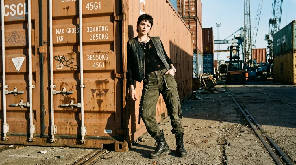 Cargo Pockets Meet Pinstripes in a Rebellious Style Standoff