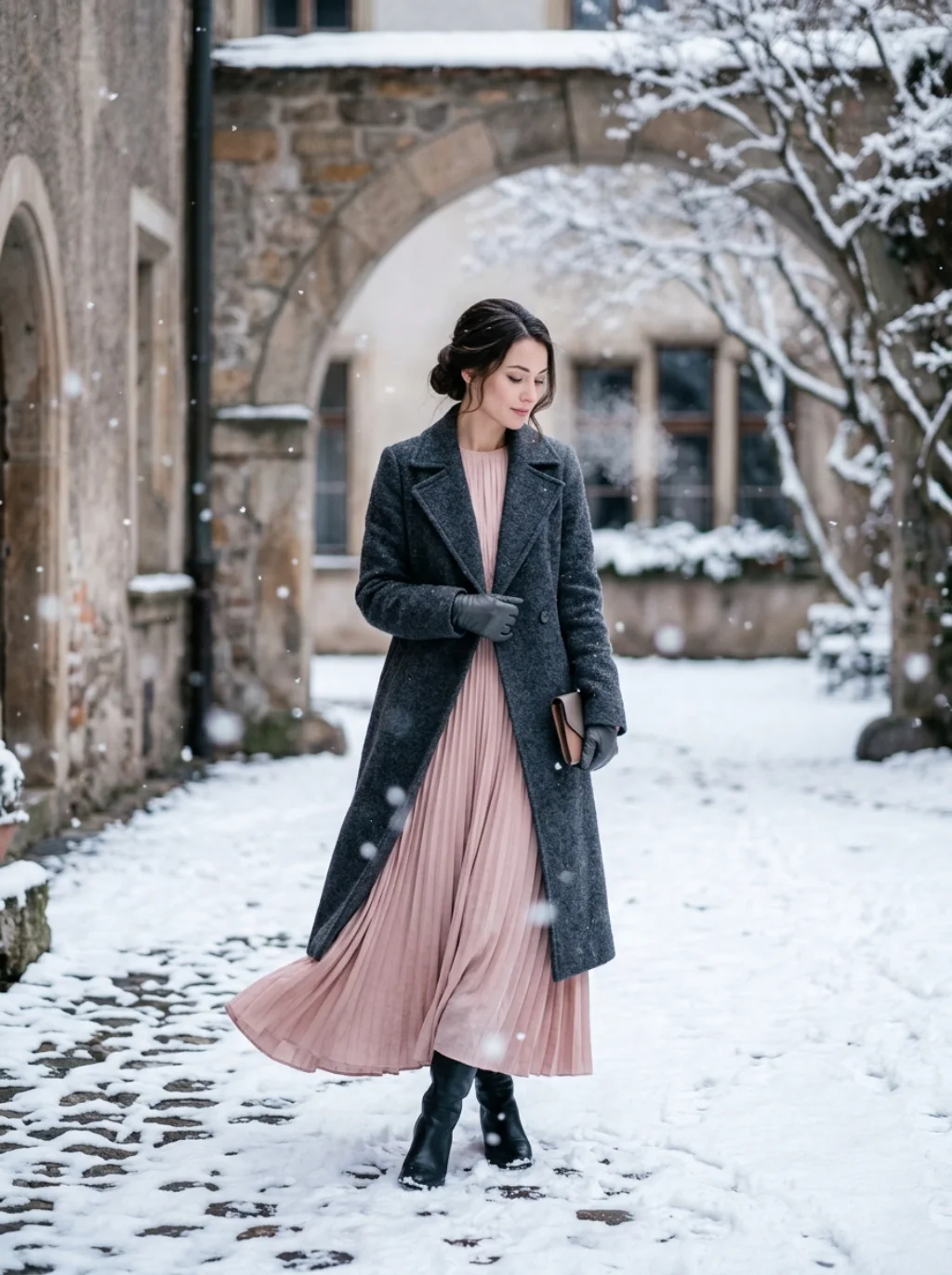 Graceful Cold Weather Styling Wrapped In Warmth And Timeless Appeal