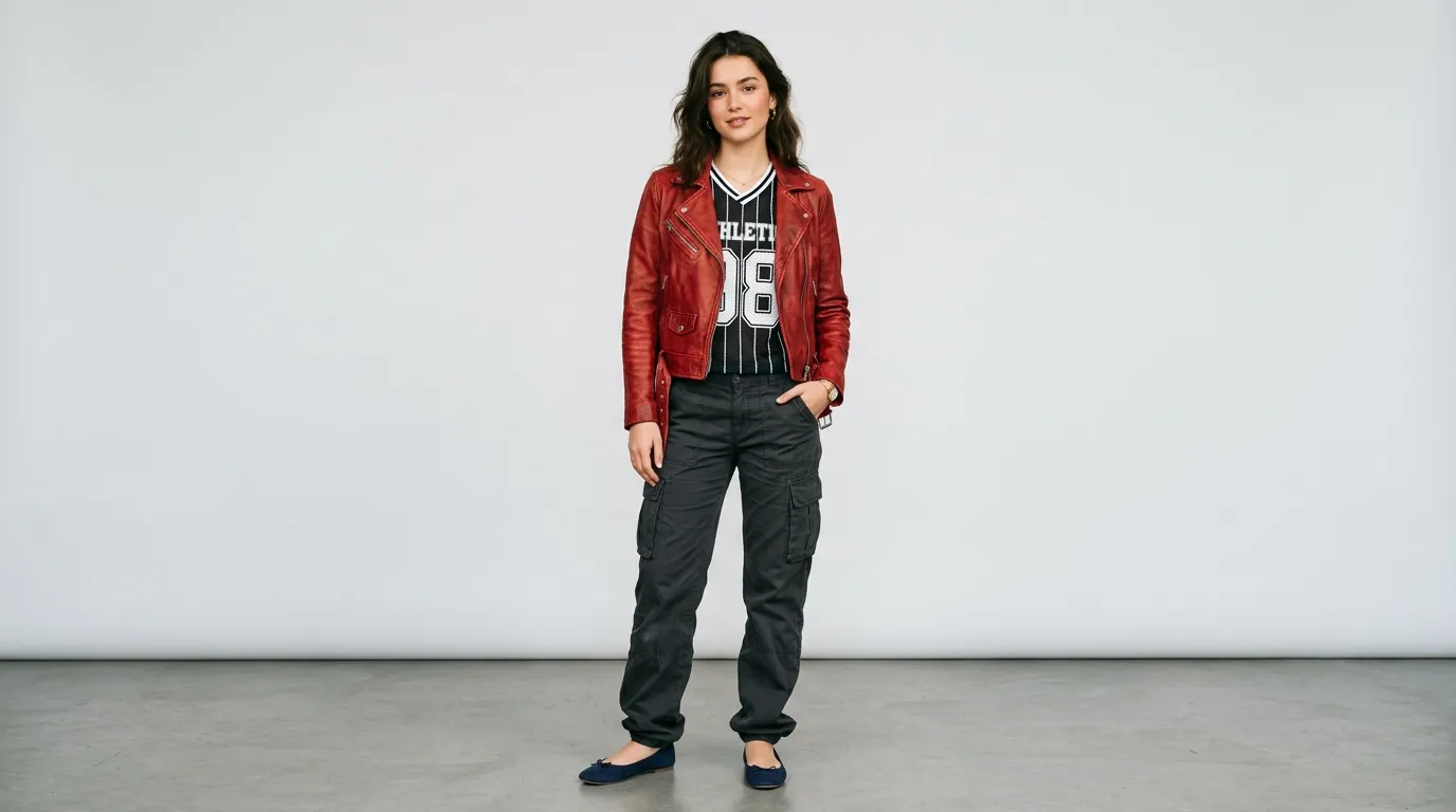 10. Jersey Top With Cargo Pants
