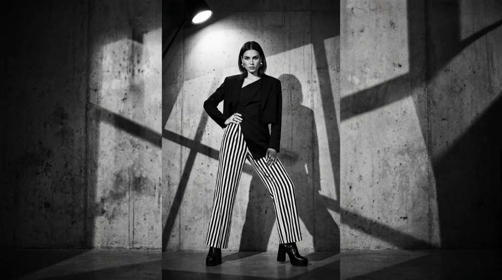 Monochrome Stripes Prove Neutral Can Still Feel Loud and Confident