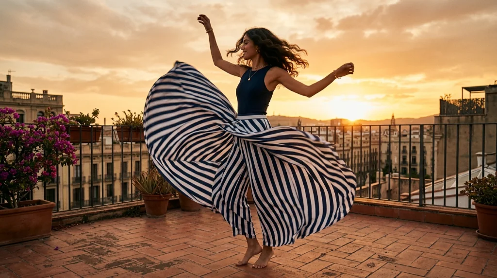 Palazzo Stripes Move Like Liquid and Photograph Even Better in Motion