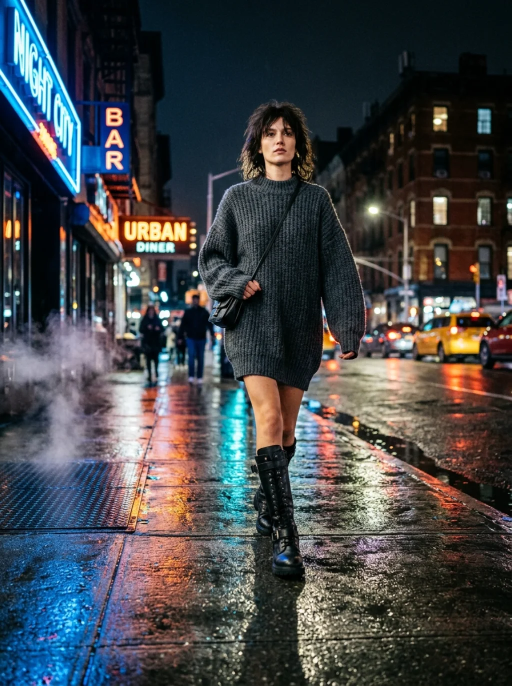 Statement Boots Creating Powerful Finishes For Relaxed Knitwear Looks