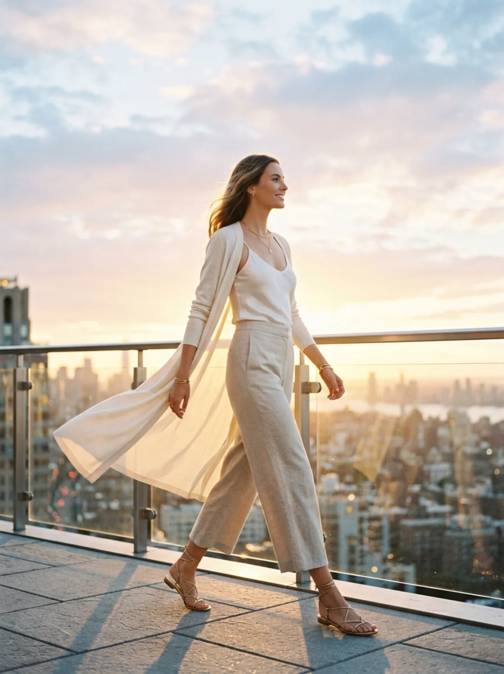 The Long Cardigan Formula That Makes Height Work in Your Favor