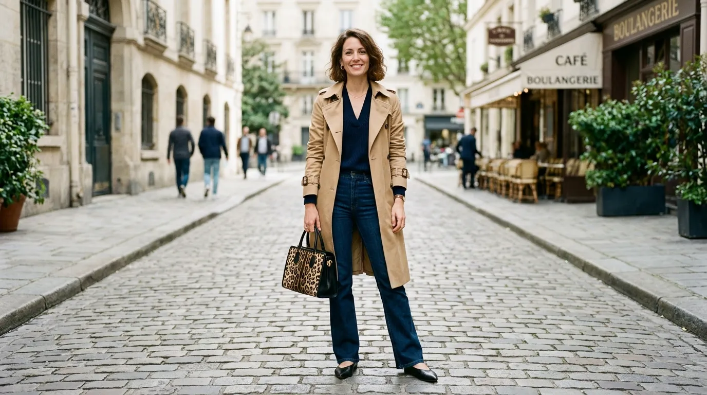 Trench Coat With Bootcut Jeans